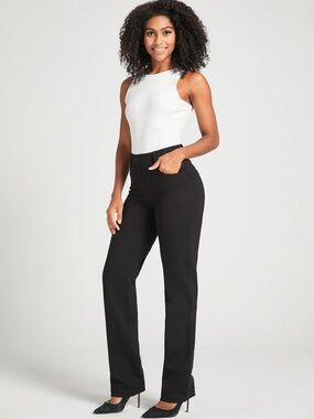 Betabrand Black Dress Pant Yoga Pants